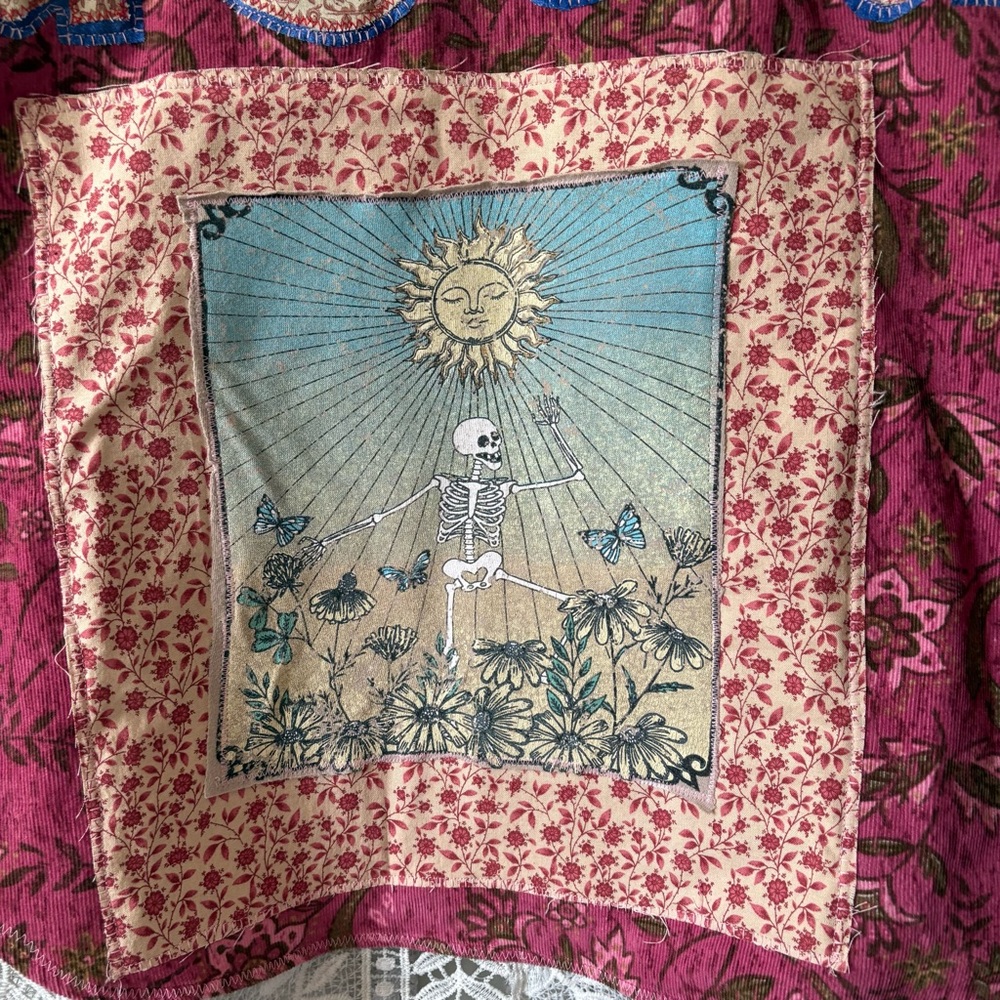 Grateful Dead Inspired Upcycled Button-down with Crochet Hem - Picture 11 of 11